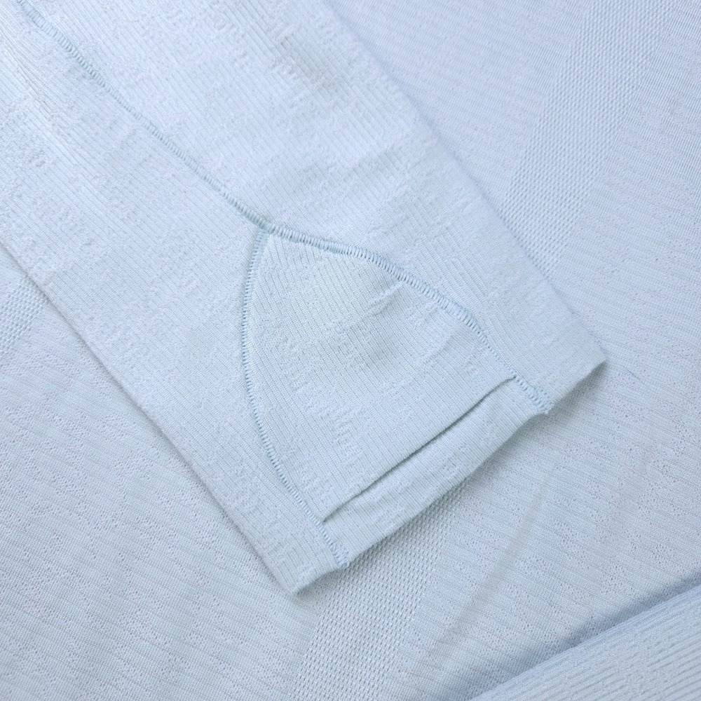 Lululemon Yoga Top Womens 16 Shirt Tee Crew Neck Long Sleeve Thumb Loops Mint - Picture 4 of 11